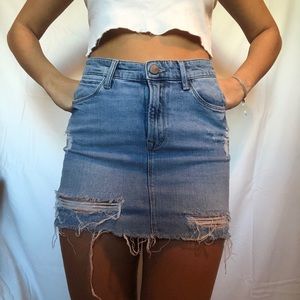Denim mini skirt